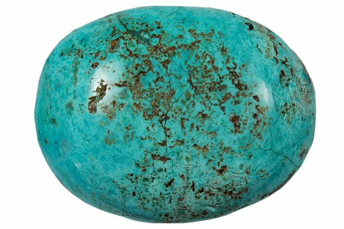 Polished Chrysocolla Palm Stone - Peru #133815